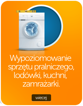 Wypoziomowanie sprzętu pralniczego, lodówki, kuchni, zamrażarki