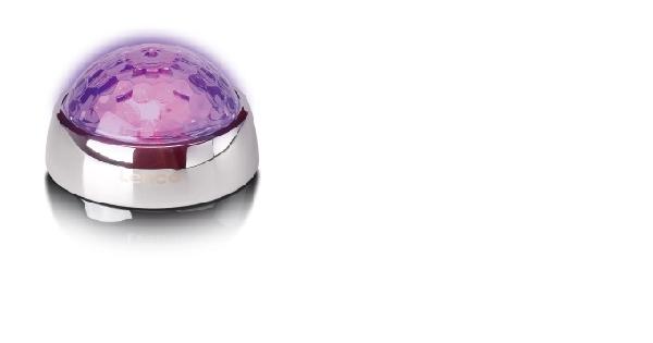 Lenco TTA-080SI – Peso del disco – Peso del cuscinetto – Stabilizzatore giradischi con effetti di luce RGB – 250 g – con effetto sfera da discoteca – Argento